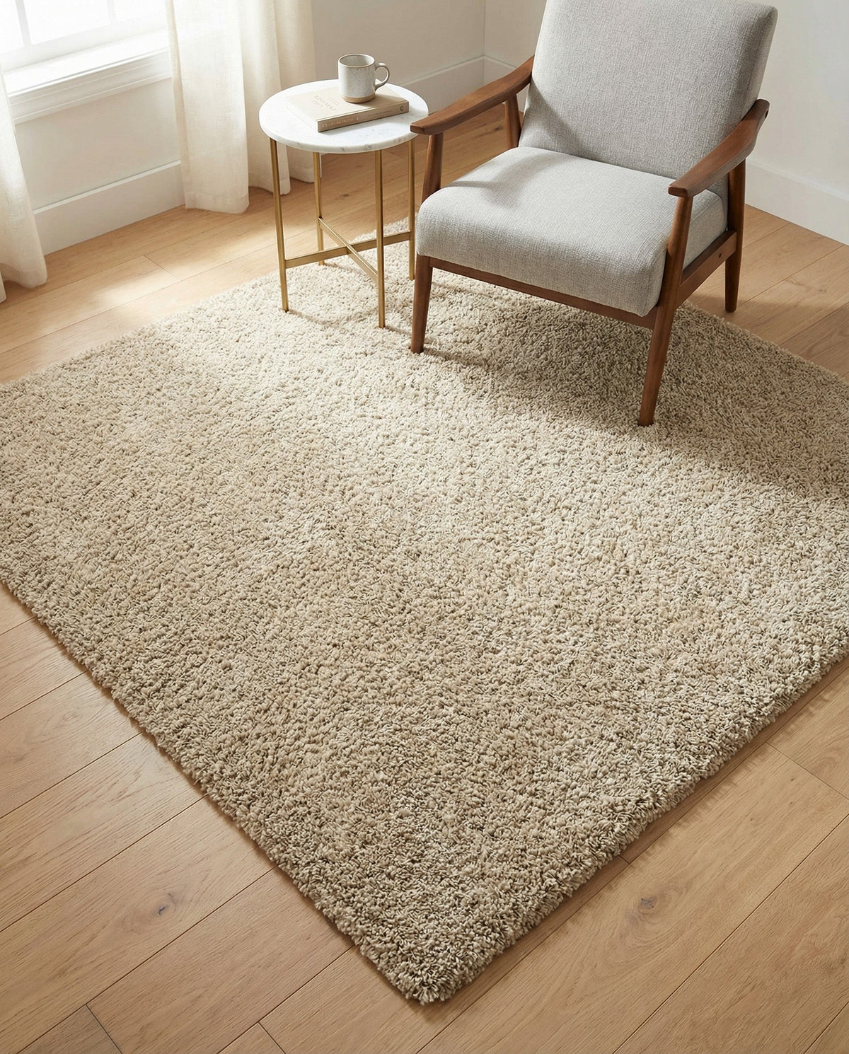 Alpine Plush Collection Area Rug -  Cortina (Linen) Square Linen  lifestyle 95