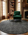 Berkshire Estate Collection Area Rug - Windsor (Blackberry) Round Blackberry  lifestyle 78