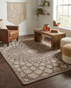 Savannah Threads Collection Area Rug -  Serengeti Rectangle Charcoal and Ivory  lifestyle 8