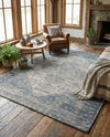 Savannah Threads Collection Area Rug - Sahara Rectangle Blue  lifestyle 25