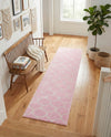 Trellis Mosaic Collection Area Rug -  Pergolatown (Light Pink) Runner Light Pink  lifestyle 78