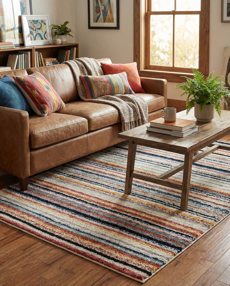 Marrakech Mosaic Collection Area Rug - Casablanca Rectangle Ivory  lifestyle 24