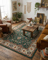 Casablanca Tapestry Collection Area Rug -  Marrakech (Emerald Green) Rectangle Emerald Green  lifestyle 4