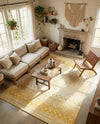 Mediterranean Lattice Collection Area Rug -  Casablanca (Ivory and Yellow) Rectangle Ivory and Yellow  lifestyle 4