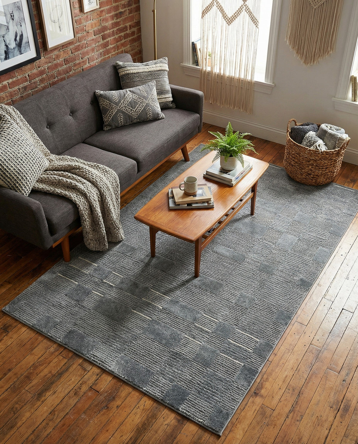 Haven Tapestry Collection Area Rug -  SereneCove Rectangle Serenity Blue  lifestyle 17