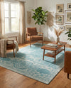 Dover Terrace Collection Area Rug -  Lagoon (Aqua) Rectangle Aqua  lifestyle 22