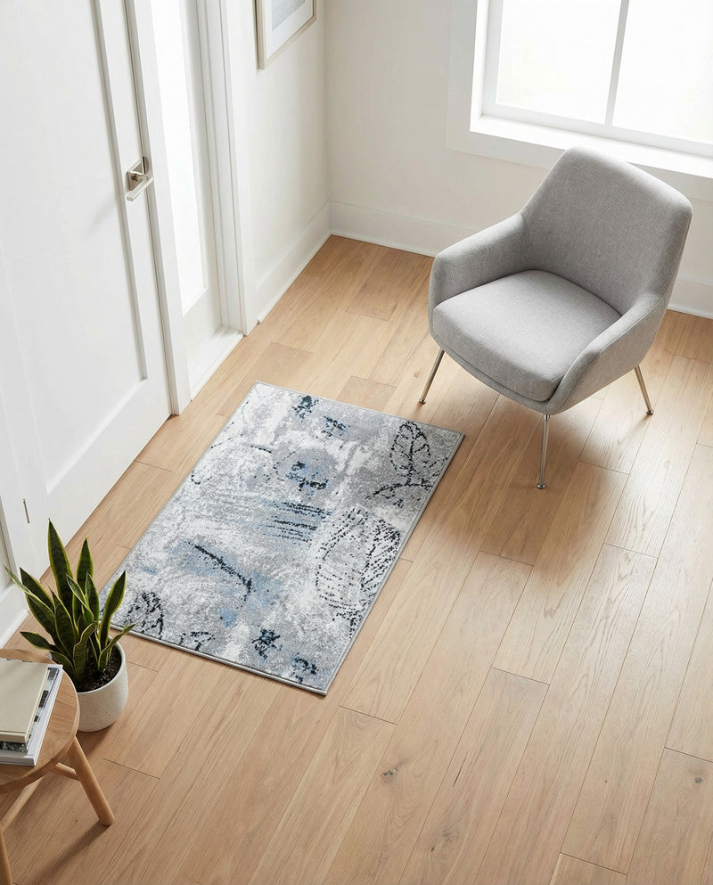 Aegean Elegance Washables Collection Area Rug -  Paros Rectangle Ivory Gray  lifestyle 7