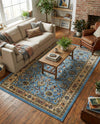 Isfahan Elegance Collection Area Rug - Naghsh-e Jahan (Light Blue) Rectangle Light Blue  lifestyle 21
