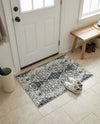 Aegean Elegance Washables Collection Area Rug -  Naxos Rectangle Black and White  lifestyle 37
