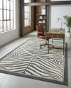 Savannah Sojourn Collection Area Rug -  Kalahari Rectangle Gray and Ivory  lifestyle 30