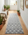 Marrakech Lattice Collection Area Rug - Medina (Gray) Runner Gray  lifestyle 48