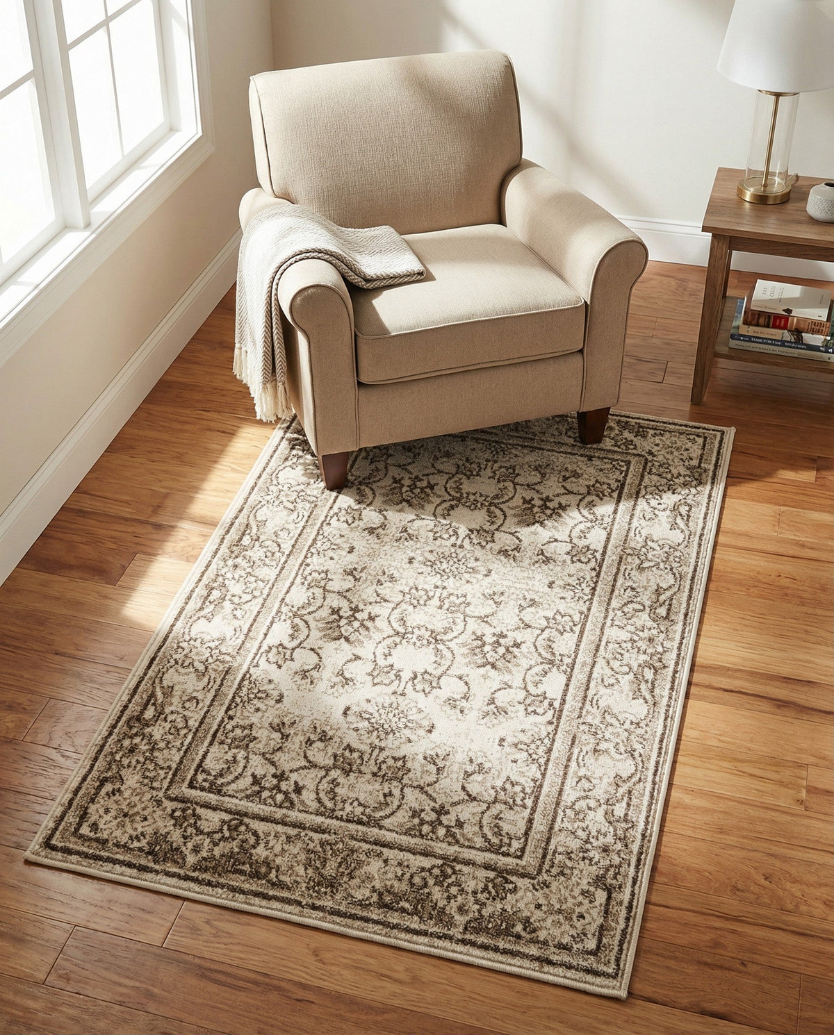 Horizon Collection Area Rug -  Meridian Rectangle Ivory  lifestyle 5