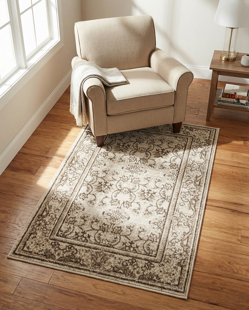Horizon Collection Area Rug -  Meridian Rectangle Ivory  lifestyle 5