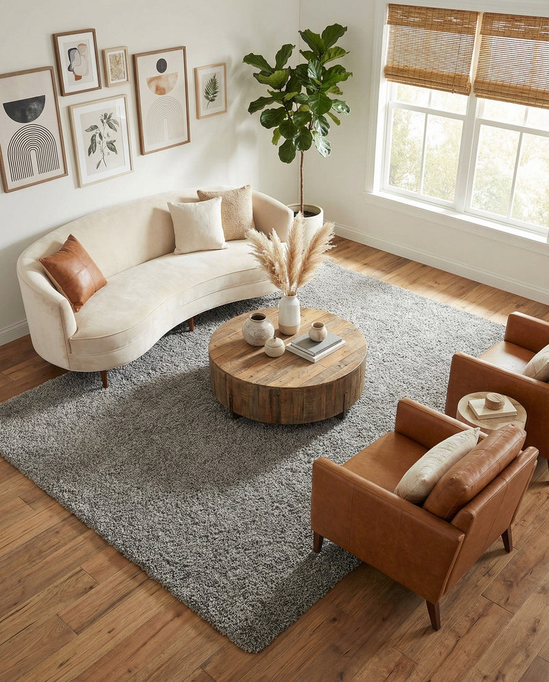 Plush Oasis Collection Area Rug - Serenity (Cloud Gray) Rectangle Cloud Gray  lifestyle 24