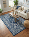 Charleston Elegance Collection Area Rug - Harborview Rectangle Blue  lifestyle 52