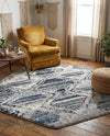 Marrakech Mosaic Collection Area Rug -  Atlas Octagon Blue Gray  lifestyle 59