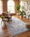 Horizon Collection Area Rug -  Meridian Rectangle Ivory Blue  lifestyle 17