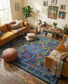 Caribbean Cove Collection Area Rug -  Mustique Rectangle Navy Blue  lifestyle 43