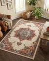 Eden Oasis Collection Area Rug -  Tranquility (Cream) Rectangle Cream  lifestyle 18