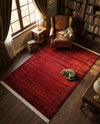 Samarkand Elegance Collection Area Rug -  Ark Rectangle Red  lifestyle 19