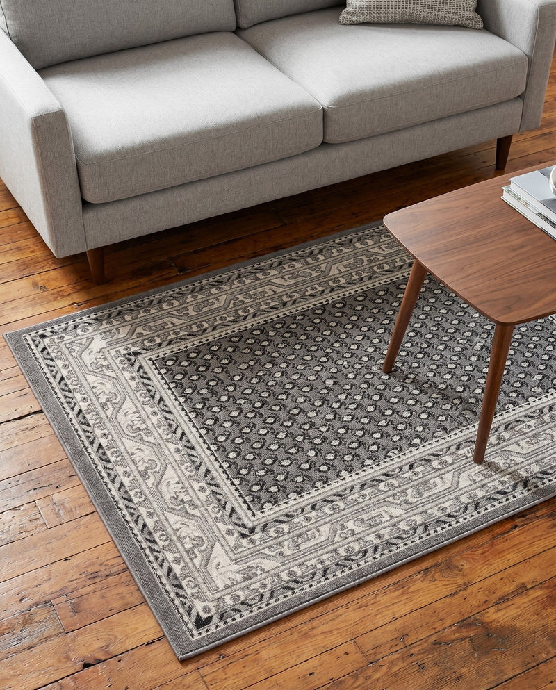 Soho Elegance Collection Area Rug -  Mercer (Gray) Rectangle Gray  lifestyle 8