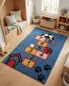 Whimsy Wonders Wool Collection Area Rug -  Desert Rectangle Blue and Orange  lifestyle 7