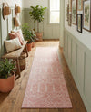 Marrakesh Lattice Collection Area Rug - Casablanca (Rose Pink) Runner Rose Pink  lifestyle 76