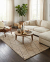Sahara Berber Wool Collection Area Rug - Marrakesh Rectangle Camel Brown  lifestyle 10