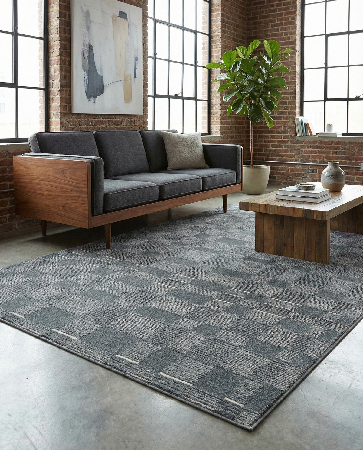 Haven Tapestry Collection Area Rug -  SereneCove Rectangle Serenity Blue  lifestyle 19