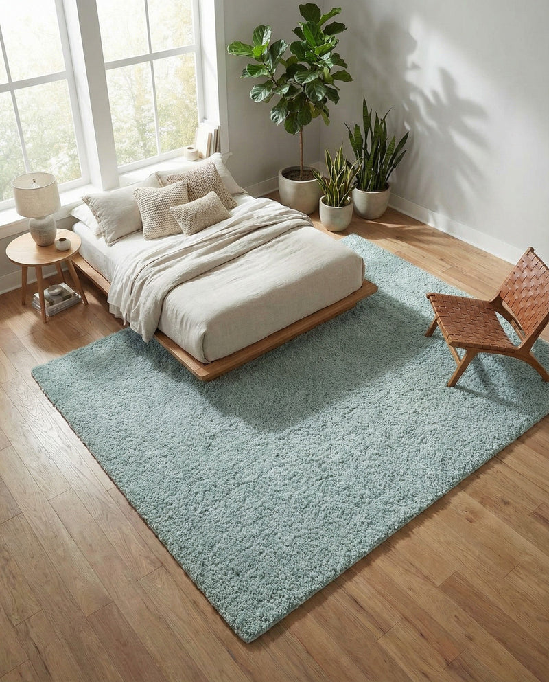 Cozy Comfort Shag Collection Area Rug - Haven (Sage Green) Rectangle Sage Green  lifestyle 17
