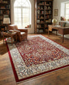 Persian Elegance Collection Area Rug -  Kerman (Burgundy) Rectangle Burgundy  lifestyle 4