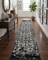 Cascade Range Collection Area Rug -  Shasta (Black and White) Runner Black and White  lifestyle 38