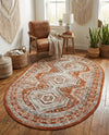 Savannah Elegance Collection Area Rug -  Tybee (Terracotta) Oval Terracotta  lifestyle 53
