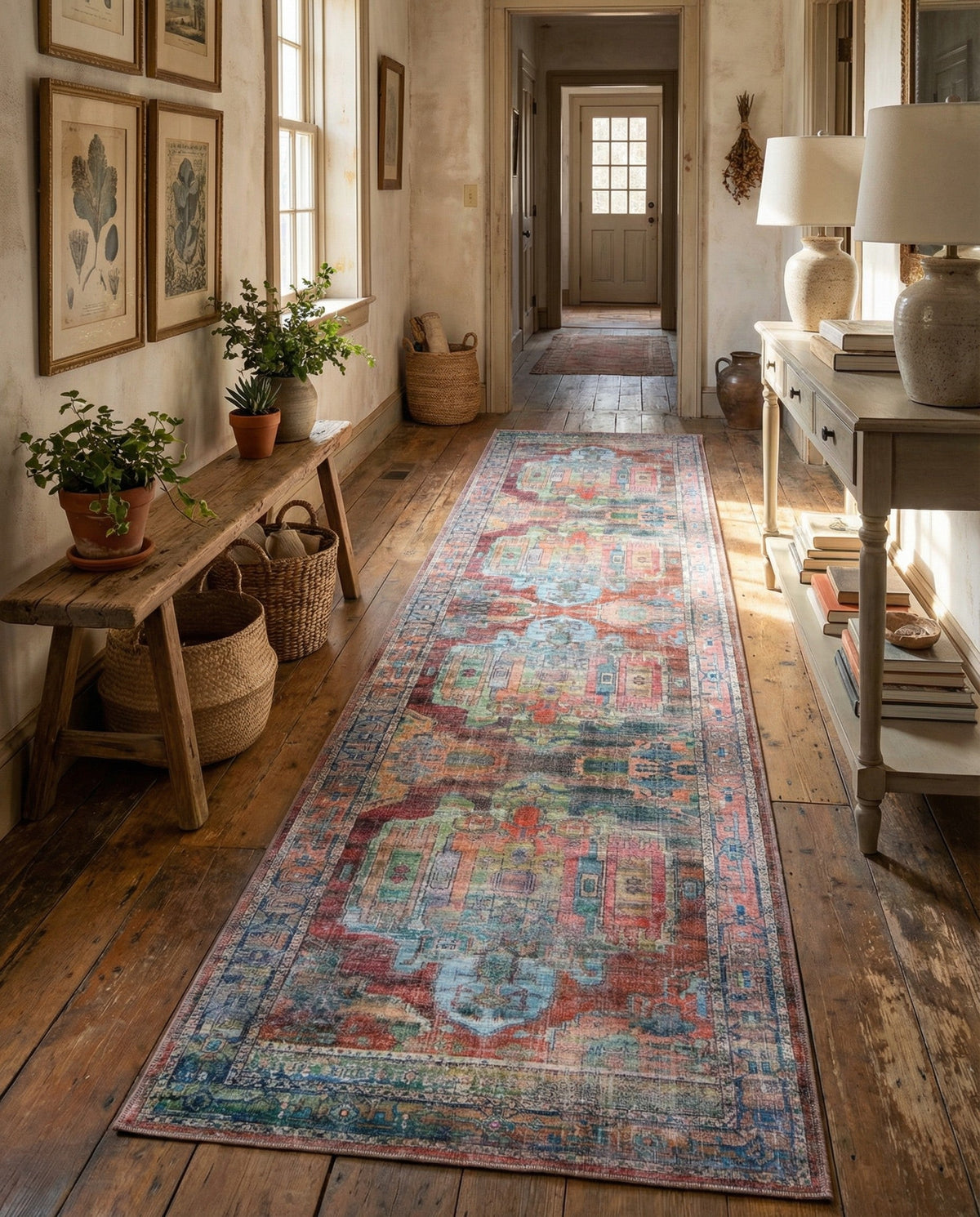 Zahara Oasis Collection Area Rug - Sahara Runner Multi  lifestyle 137