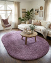 Plush Oasis Collection Area Rug - Serenity (Lilac) Oval Lilac  lifestyle 57