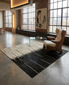 Savannah Hideaway Collection Area Rug - Savannah Square Black White  lifestyle 32
