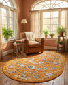 Adriana Terrace Collection Area Rug -  Positano (Orange) Oval Orange  lifestyle 56