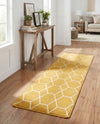 Trellis Mosaic Collection Area Rug - Arborville (Yellow) Runner Yellow  lifestyle 76