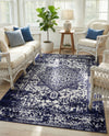 Georgetown Rugs Collection Area Rug - Dupont (Navy Blue) Rectangle Navy Blue  lifestyle 19