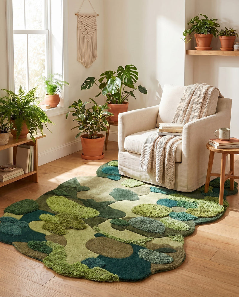 Forest Floor Oasis Collection Area Rug - Willowbrook Rectangle Green  lifestyle 3