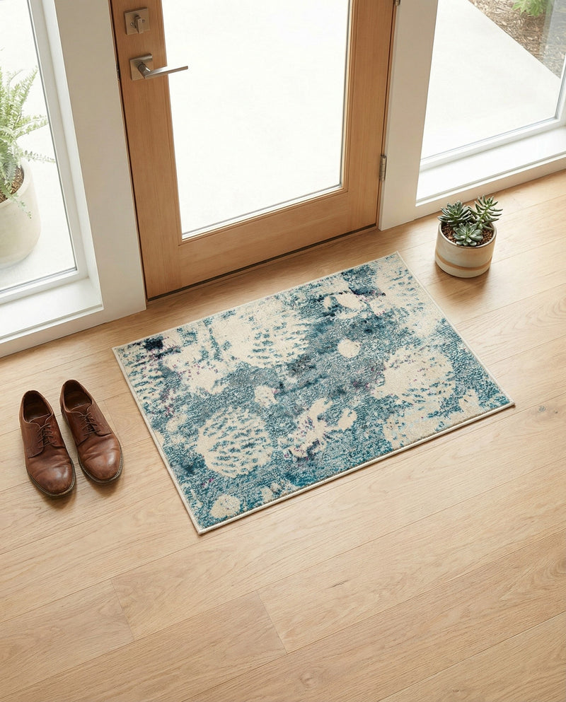 Sorrento Shores Collection Area Rug -  Vico Rectangle Light Blue  lifestyle 28