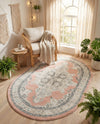 Beverly Grove Collection Area Rug -  Fairfax (Rose) Oval Rose  lifestyle 68