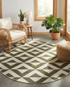 Urban Oasis Rugs Collection Area Rug -  Highrise (Green) Round Green  lifestyle 64