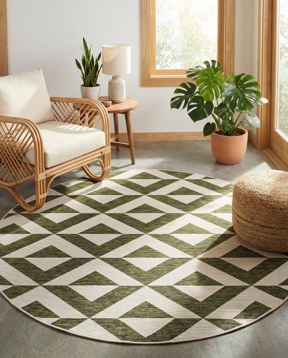 Urban Oasis Rugs Collection Area Rug -  Highrise (Green) Round Green  lifestyle 64