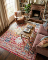 Parisian Elegance Collection Area Rug - Versailles (Pink Gray) Rectangle Pink Gray  lifestyle 14