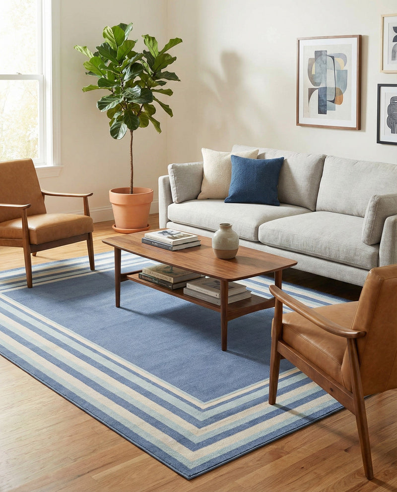 Lagoon Oasis Collection Area Rug -  Harbor Rectangle Blue  lifestyle 27