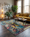Autumnal Tapestry Collection Area Rug - Harvestville Rectangle Multi  lifestyle 25