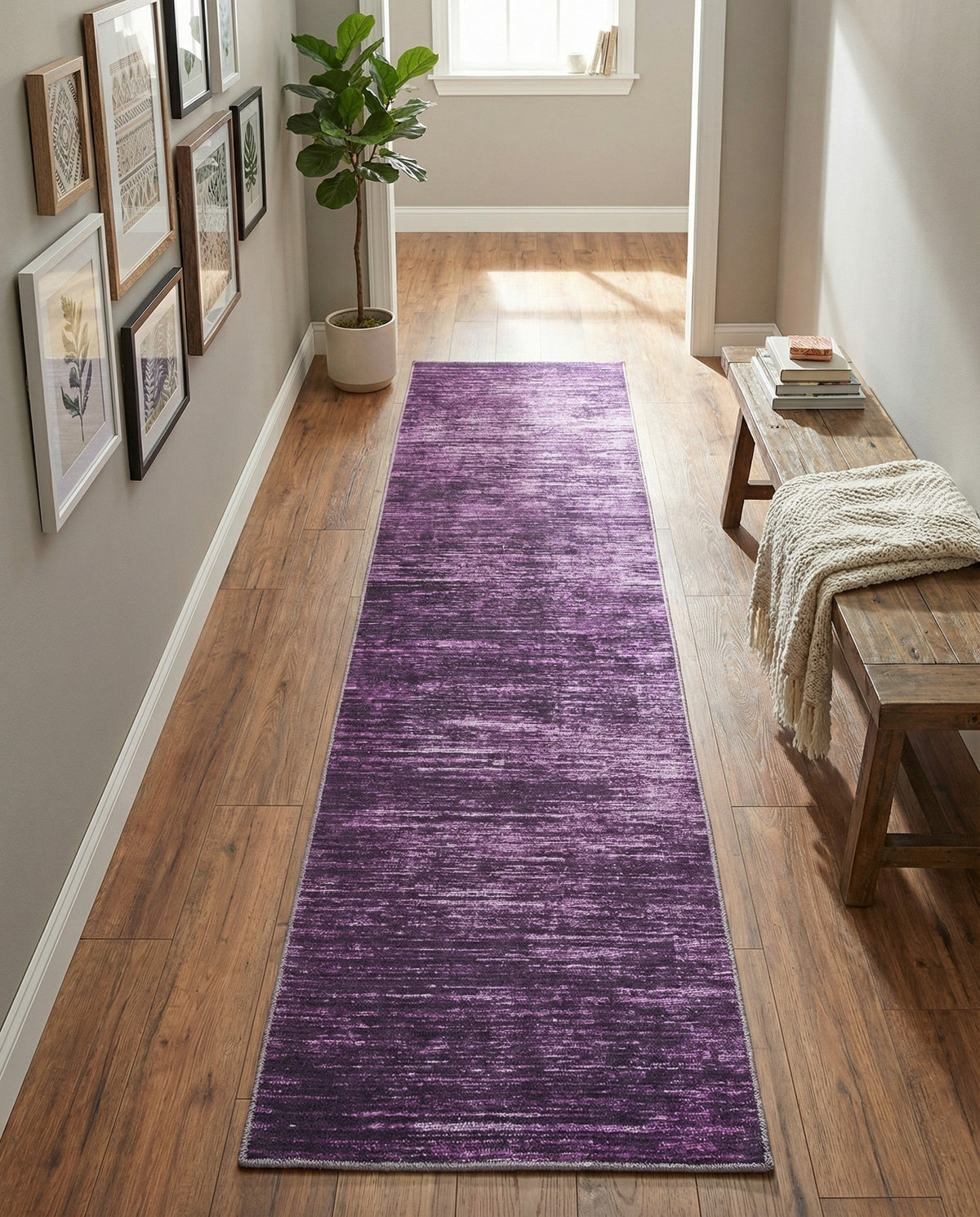 Sahara Essence Collection Area Rug - Oasis (Purple) Runner Purple  lifestyle 70
