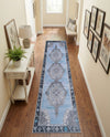 Heritage Elegance Collection Area Rug -  Winterthur (Blue Gray) Runner Blue Gray  lifestyle 60