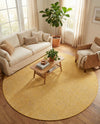 Seaside Serenity Collection Area Rug - Veranda (Corn Harvest Yellow) Round Corn Harvest Yellow  lifestyle 62